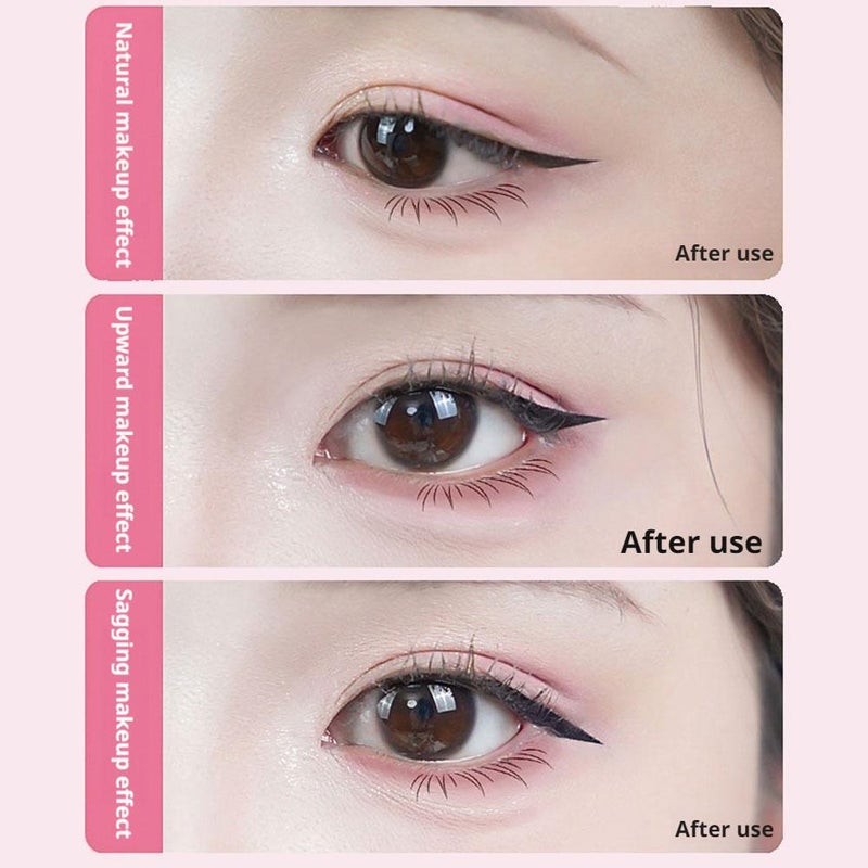 Double-Ended Eyeliner Stamp Pen, Foldable Winged Eyeliner Stamps for Left & Right Eye, Waterproof Smudge-Proof Liquid Eyeliners for Beginners, Quick Dry, Quick Easy Eyeliners Tool, for All Eye Shapes - Image 5